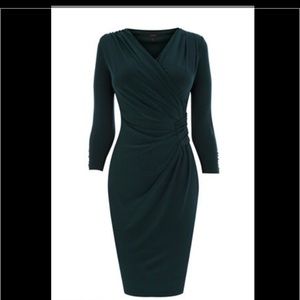 Coast UK Forest Green Jersey Dress - US 6 (UK 10)